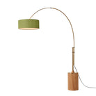 Nova of California 2110839AV Tambo Stretch 1-Light Arc Lamp in Weathered Brass / Natural Ash
