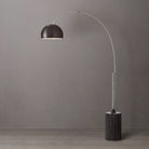 Nova of California 2113834BN Tambo Half Dome Arc Lamp in Satin Nickel / Black Oak