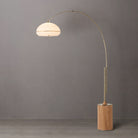 Nova of California 2115839WB Tambo Morelli Arc Lamp in Weathered Brass / Natural Ash