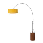 Nova of California 2110833MU Tambo Stretch 1-Light Arc Lamp in Satin Nickel / Dark Walnut
