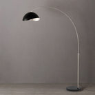 Nova of California 2114819MS Luna Bella 1-Light Arc Lamp in Satin Nickel / Black