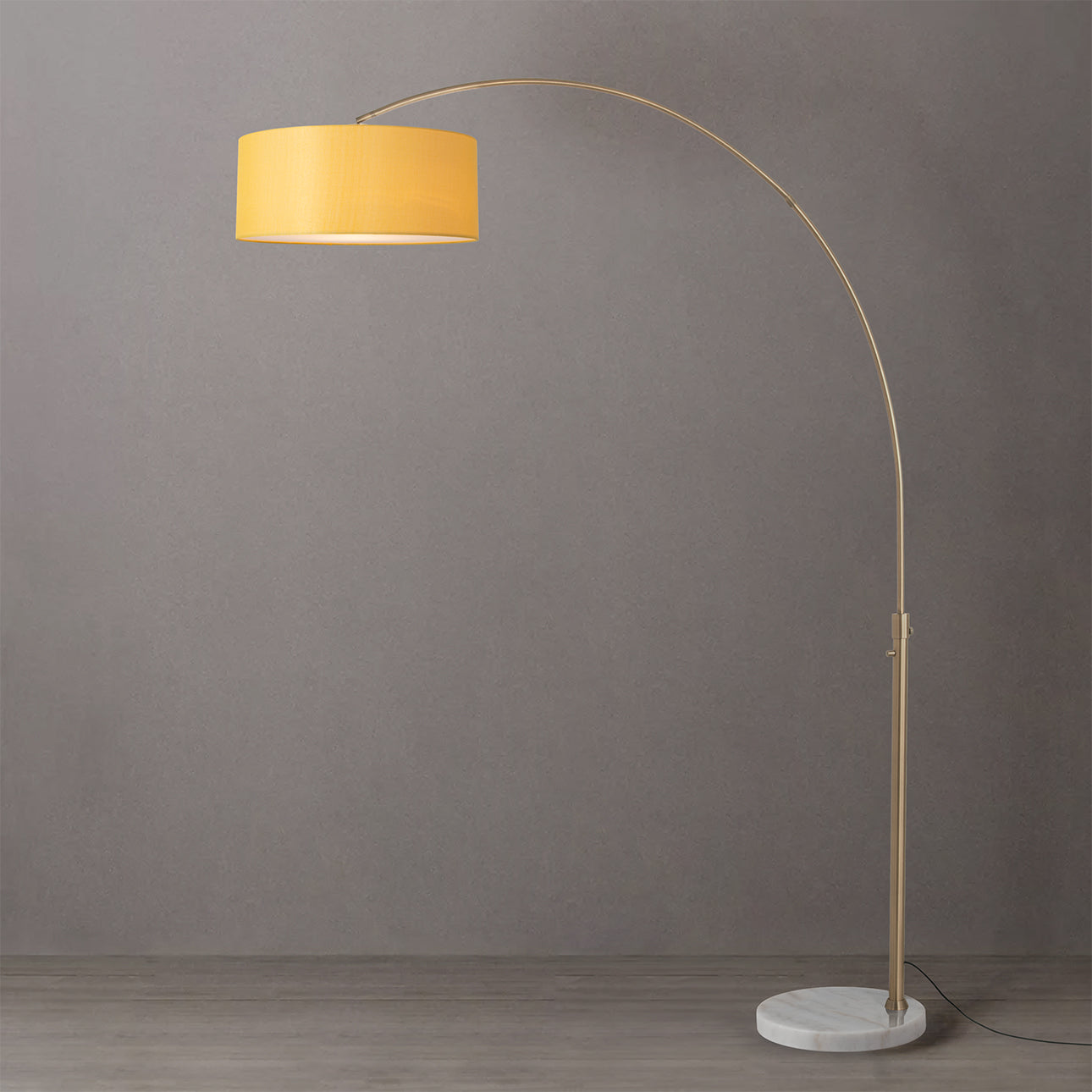 Nova of California 2110821MU Float 1-Light Arc Lamp in Weathered Brass / White