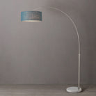 Nova of California 2110822BL Float 1-Light Arc Lamp in Satin Nickel / White