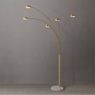Nova of California 4035WB Original 1961 Mushroom 5-Light Arc Floor Lamp in Weathered Brass / White