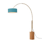 Nova of California 2110839BL Tambo Stretch 1-Light Arc Lamp in Weathered Brass / Natural Ash