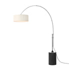 Nova of California 2110834WH Tambo Stretch 1-Light Arc Lamp in Satin Nickel / Black Oak