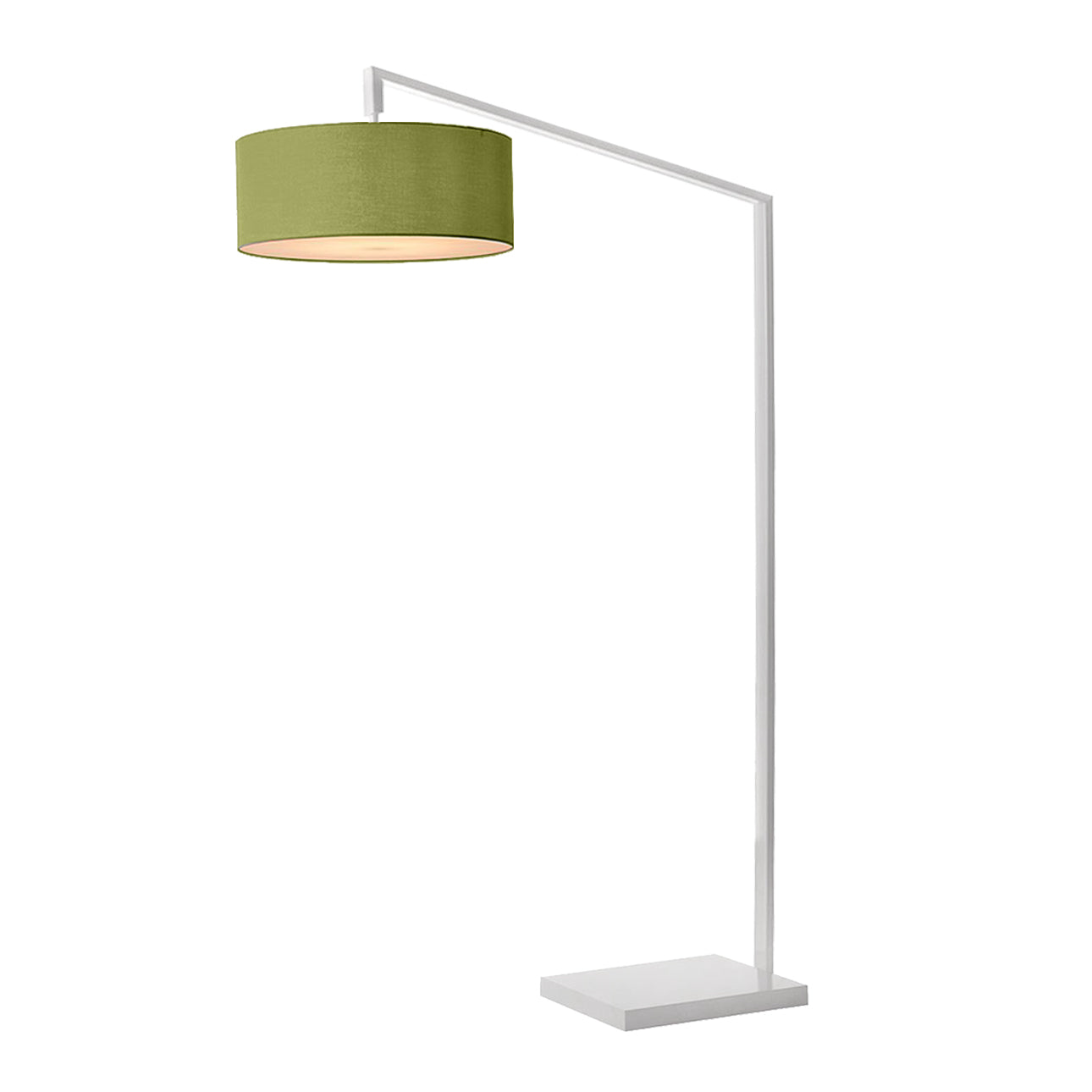 Nova of California 2110927AV Stretch 1-Light Chairside Arc Lamp in White
