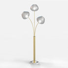 Nova of California 2010799WB Bloom 3-Light Floor Lamp in Weathered Brass