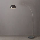 Nova of California 2113819BN Float 1-Light Arc Lamp in Satin Nickel / Black