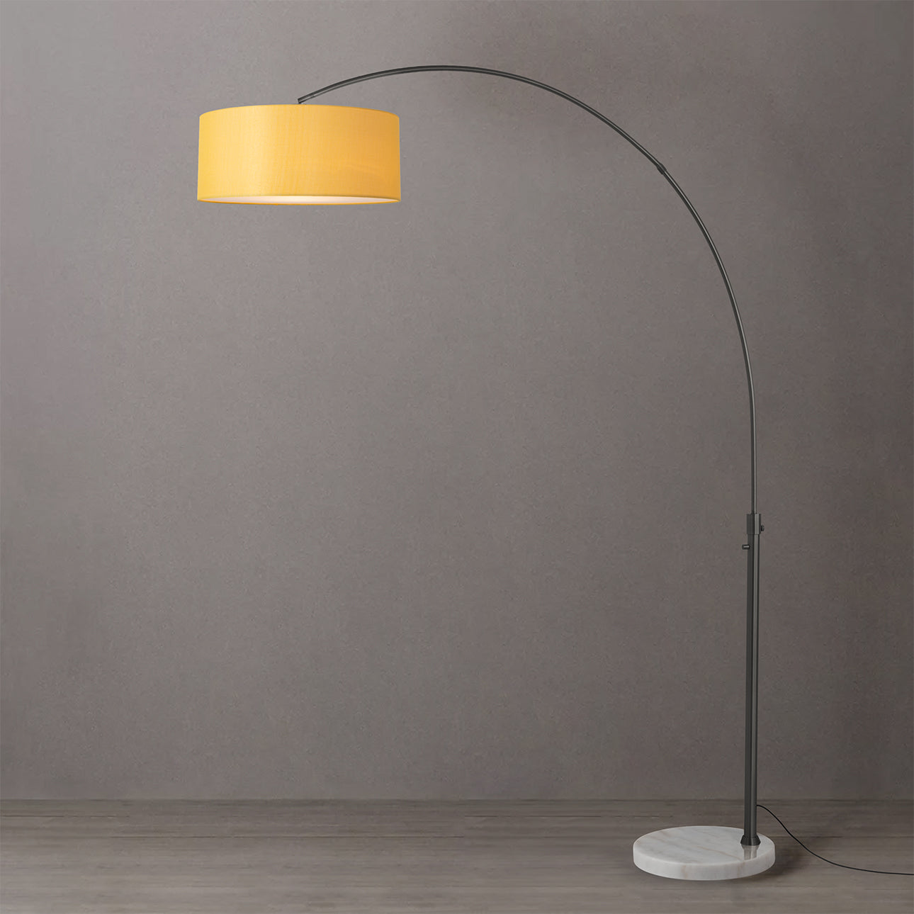 Nova of California 2110823MU Float 1-Light Arc Lamp in Black Nickel / White