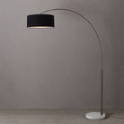 Nova of California 2110823BK Float 1-Light Arc Lamp in Black Nickel / White