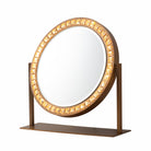 Nova of California 4111270BB Marilyn Table Top LED Vanity Mirror in Weathered Brass / Brass