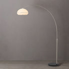Nova of California 2115819SN Simple Morelli Arc Lamp in Satin Nickel / Black