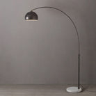 Nova of California 2113823BN Float 1-Light Arc Lamp in Black Nickel / White