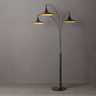 Nova of California 2310500MB Lodi 3-Light Arc Floor Lamp in Matte Black