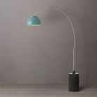 Nova of California 2113834BL Tambo Half Dome Arc Lamp in Satin Nickel / Black Oak