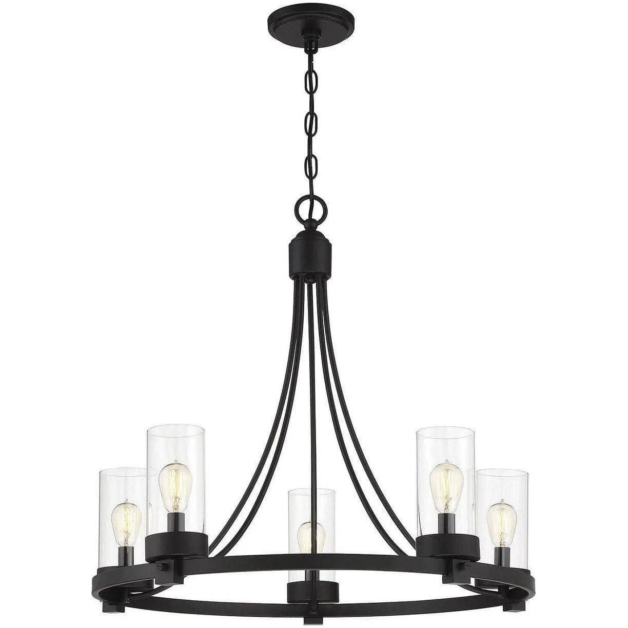 Meridian Lite Trends - Meridian Five Light Chandelier - M10018MBK - Canada Light Shop