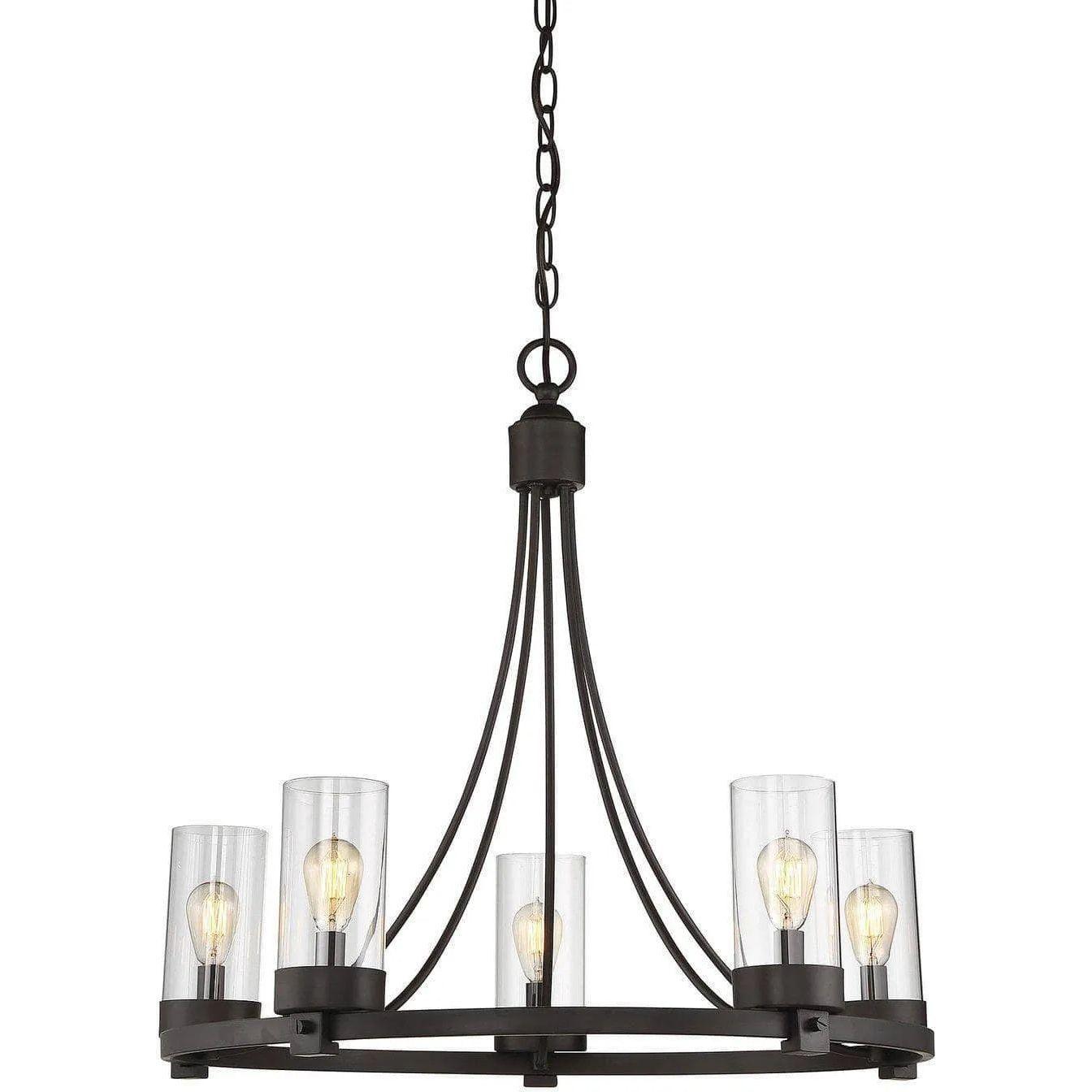 Meridian Lite Trends - Meridian Five Light Chandelier - M10018ORB - Canada Light Shop