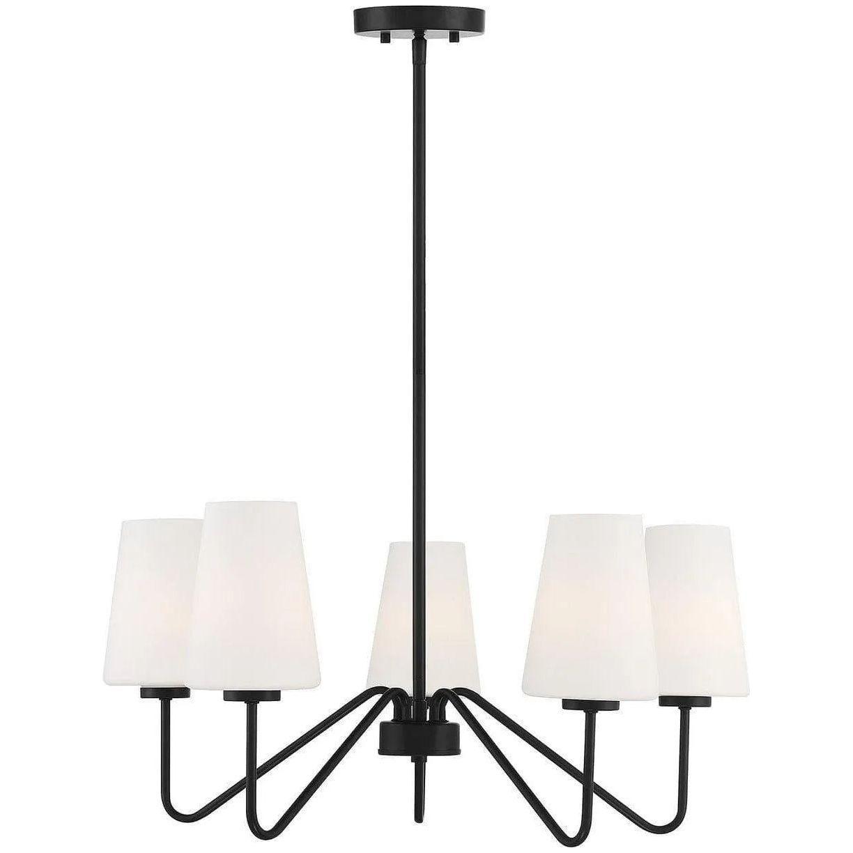 Meridian Lite Trends - Meridian Five Light Chandelier - M10060MBK - Canada Light Shop