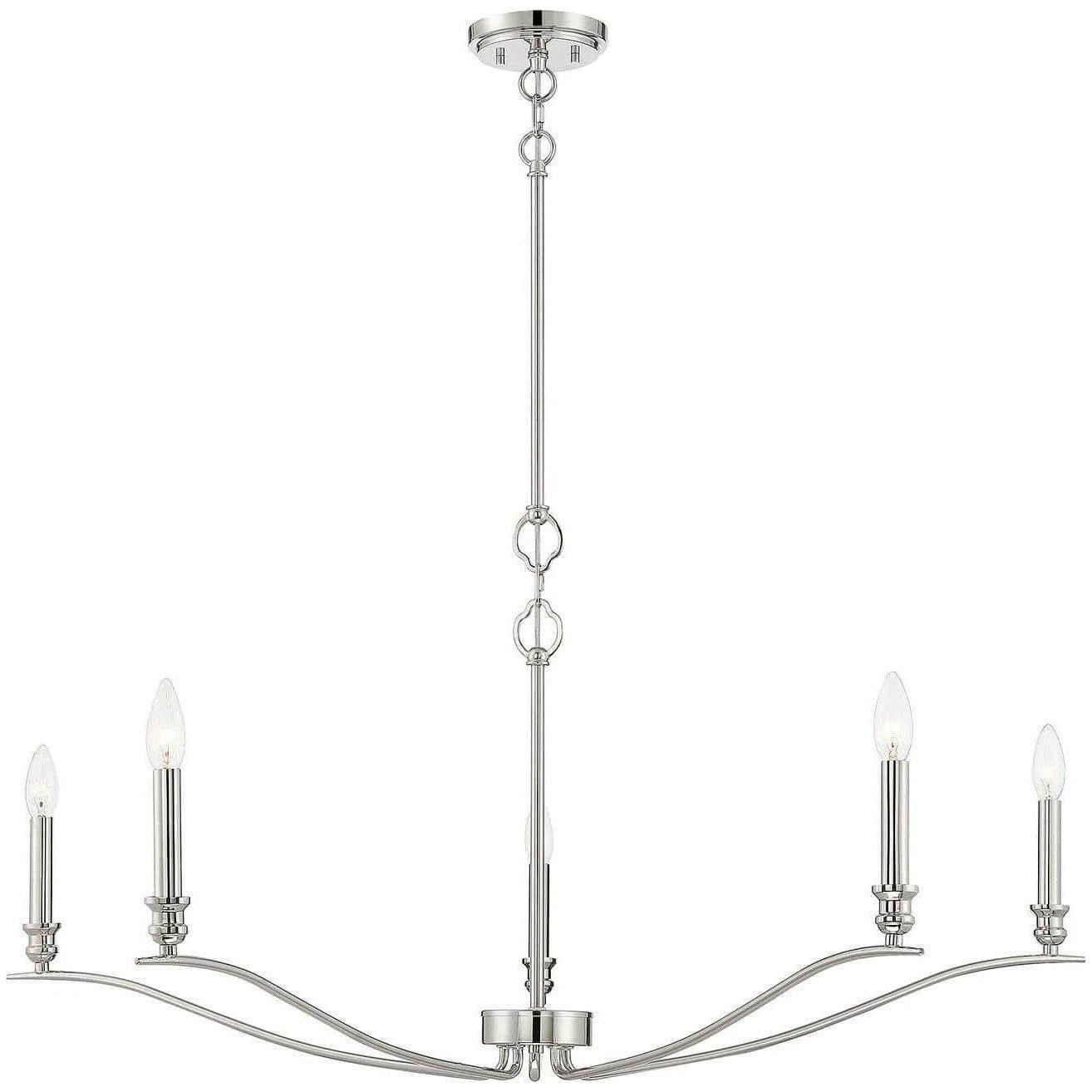Meridian Lite Trends - Meridian Five Light Chandelier - M10086PN - Canada Light Shop