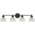 Meridian Lite Trends - Meridian Four Light Bath Bar - M80036MBK - Canada Light Shop