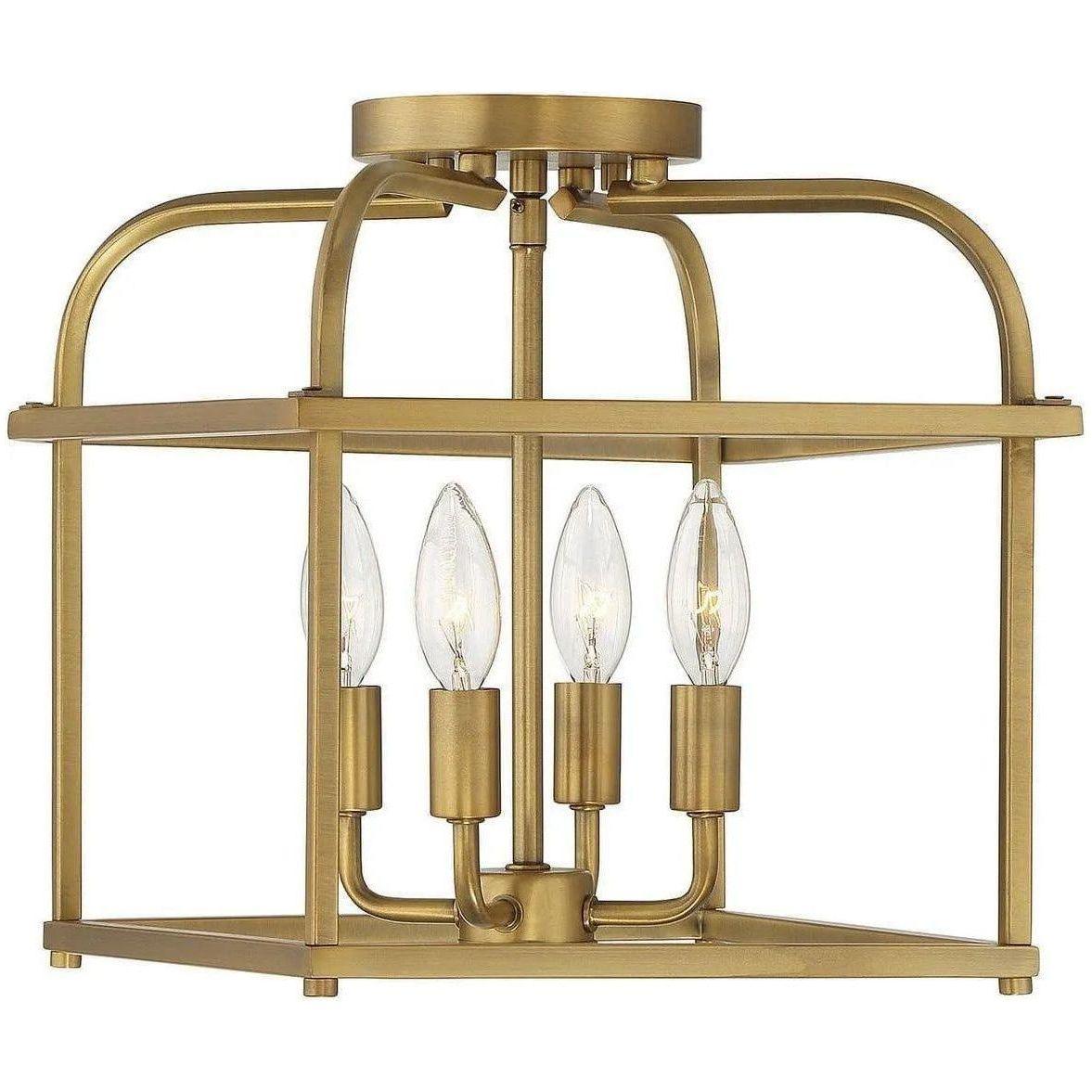 Meridian Lite Trends - Meridian Four Light Semi Flush Mount - M60061NB - Canada Light Shop