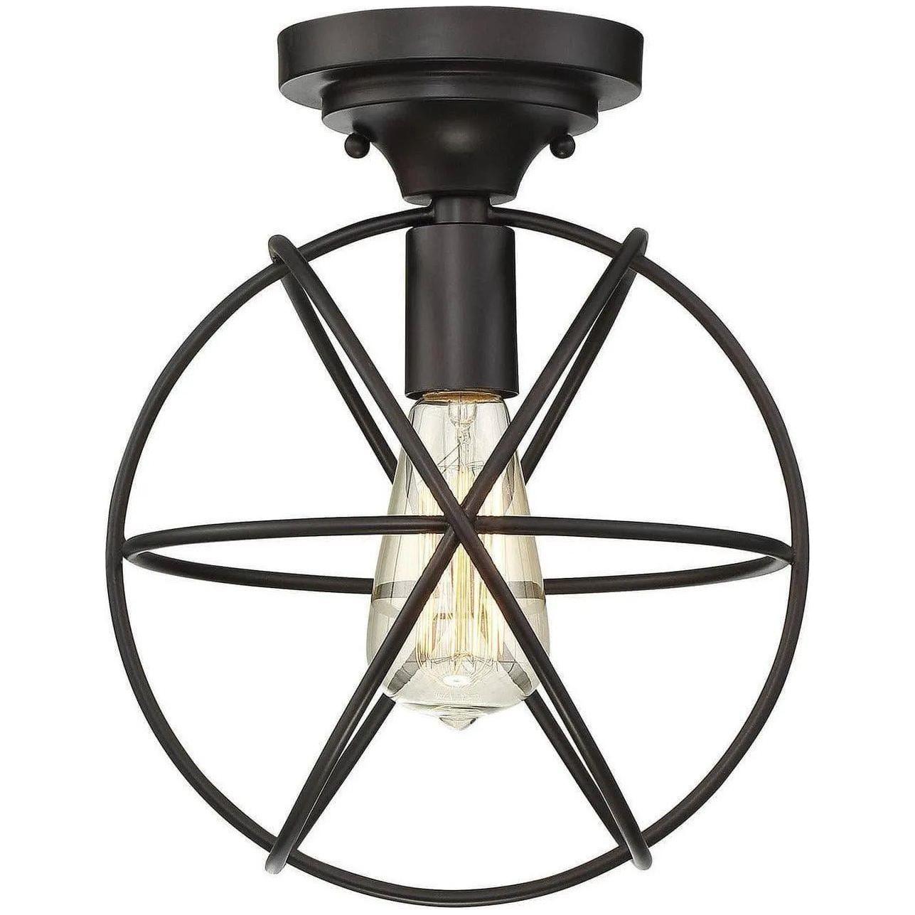 Meridian Lite Trends - Meridian One Light Flush Mount - M60029ORB - Canada Light Shop