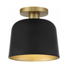 Meridian Lite Trends - Meridian One Light Flush Mount - M60067MBKNB - Canada Light Shop