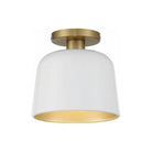 Meridian Lite Trends - Meridian One Light Flush Mount - M60067WHNB - Canada Light Shop