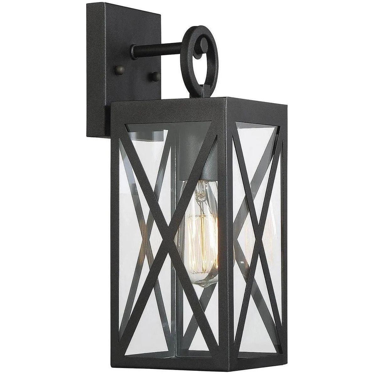 Meridian Lite Trends - Meridian One Light Outdoor Wall Sconce - M50027BK - Canada Light Shop