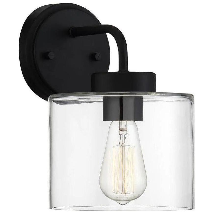 Meridian Lite Trends - Meridian One Light Outdoor Wall Sconce - M50034BK - Canada Light Shop