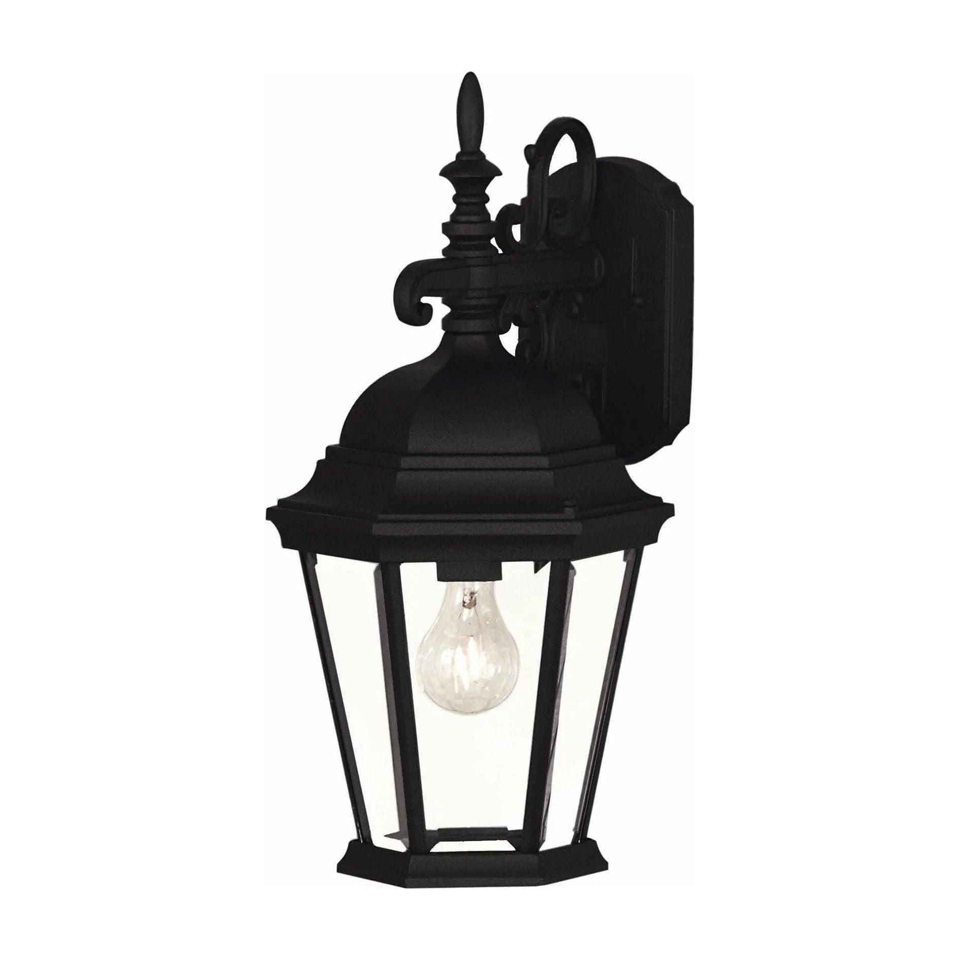 Meridian Lite Trends - Meridian One Light Outdoor Wall Sconce - M50055BK - Canada Light Shop