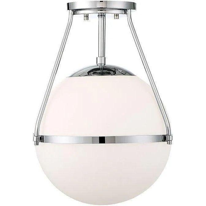 Meridian Lite Trends - Meridian One Light Semi Flush Mount - M60054CH - Canada Light Shop