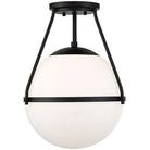 Meridian Lite Trends - Meridian One Light Semi Flush Mount - M60054MBK - Canada Light Shop