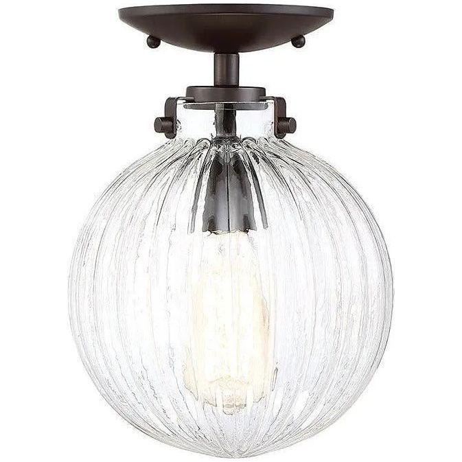 Meridian Lite Trends - Meridian One Light Semi Flush Mount - M60056ORB - Canada Light Shop