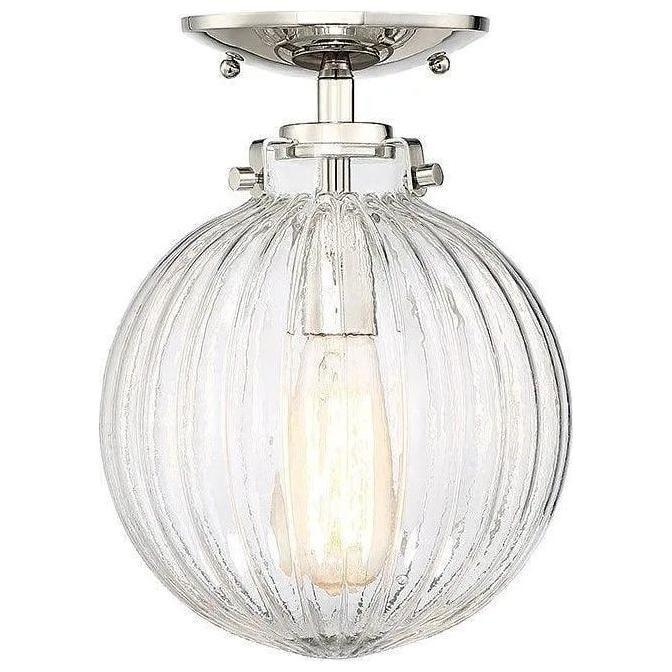 Meridian Lite Trends - Meridian One Light Semi Flush Mount - M60056PN - Canada Light Shop