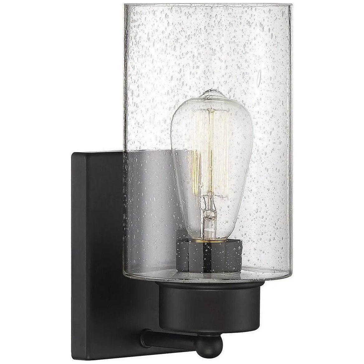 Meridian Lite Trends - Meridian One Light Wall Sconce - M90013MBK - Canada Light Shop