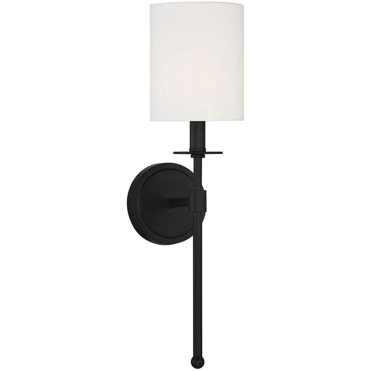 Meridian Lite Trends - Meridian One Light Wall Sconce - M90057MBK - Canada Light Shop