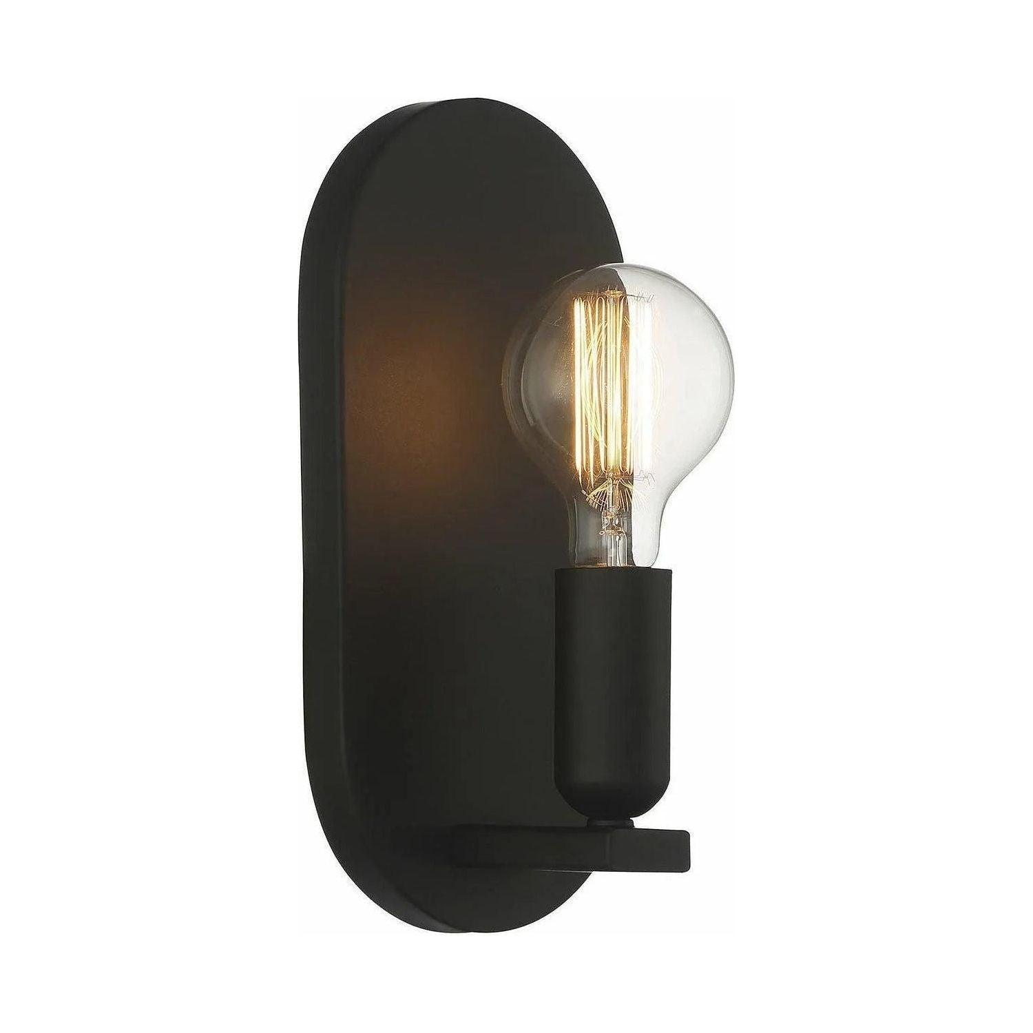 Meridian Lite Trends - Meridian One Light Wall Sconce - M90059MBK - Canada Light Shop