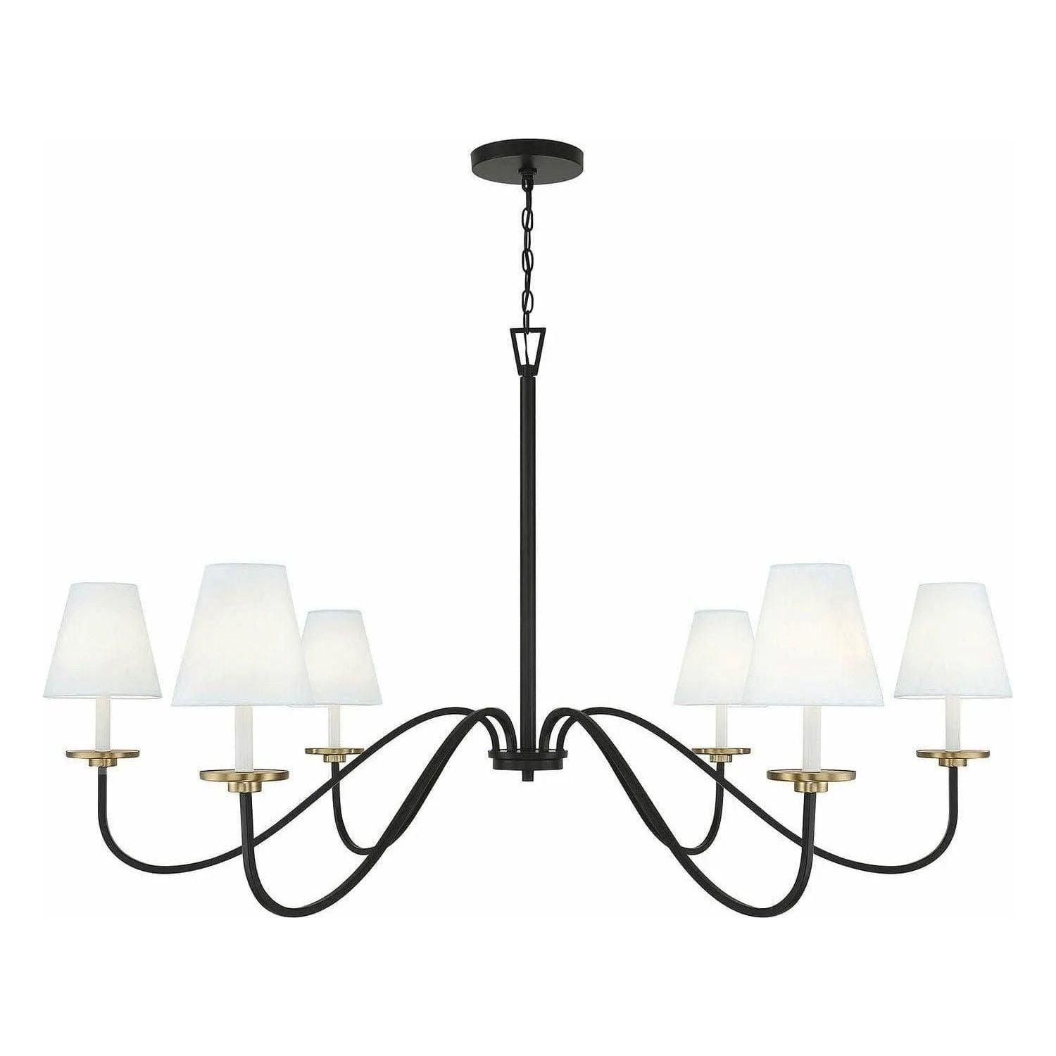 Meridian Lite Trends - Meridian Six Light Chandelier - M100106BNB - Canada Light Shop
