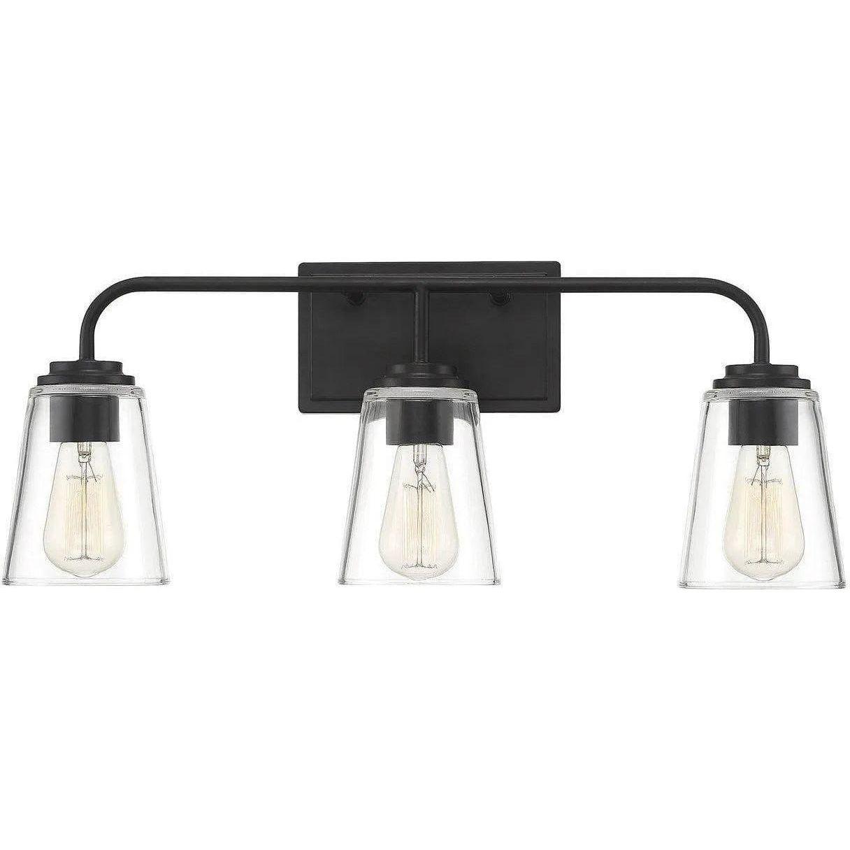 Meridian Lite Trends - Meridian Three Light Bath Bar - M80044MBK - Canada Light Shop