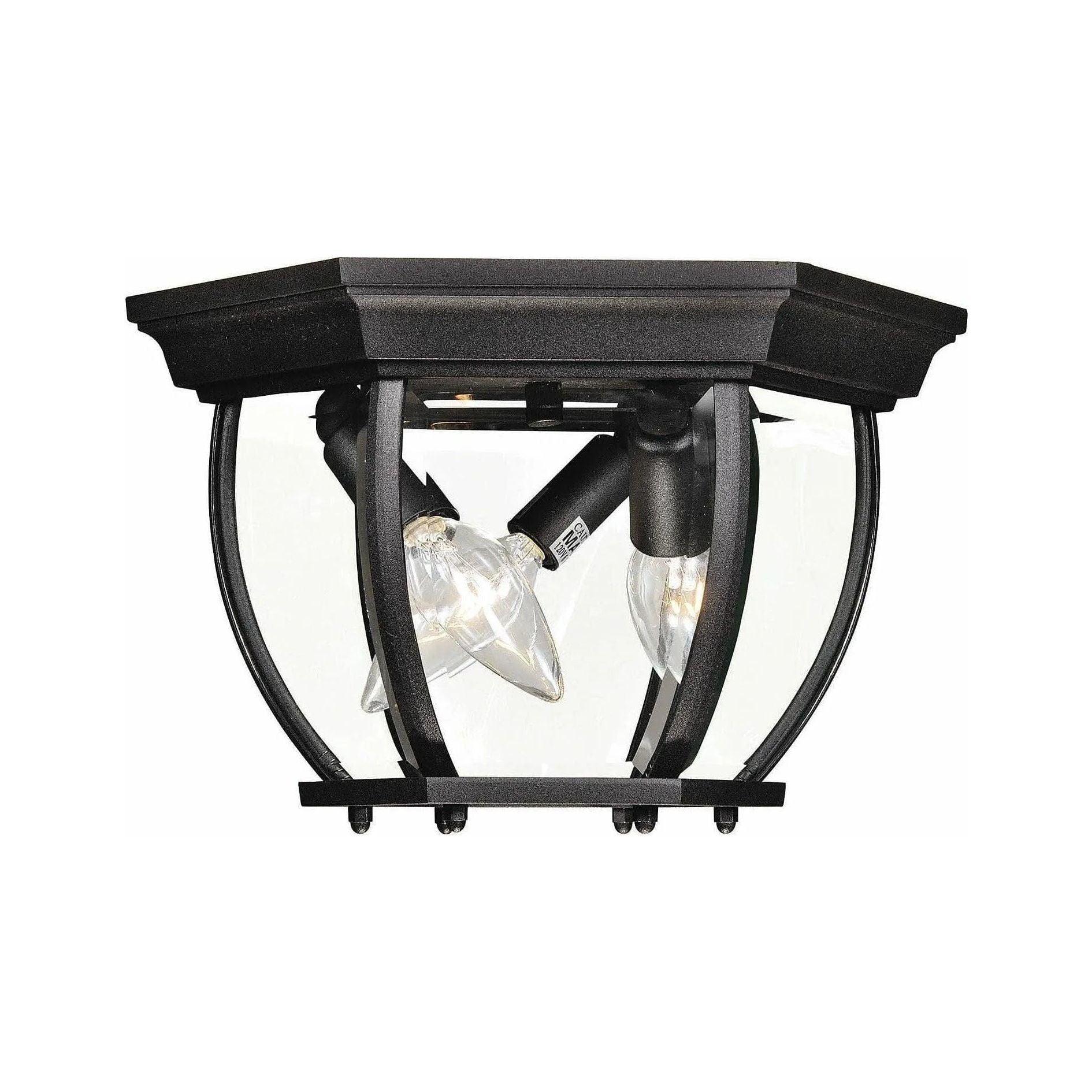 Meridian Lite Trends - Meridian Three Light Outdoor Flush Mount - M50059BK - Canada Light Shop