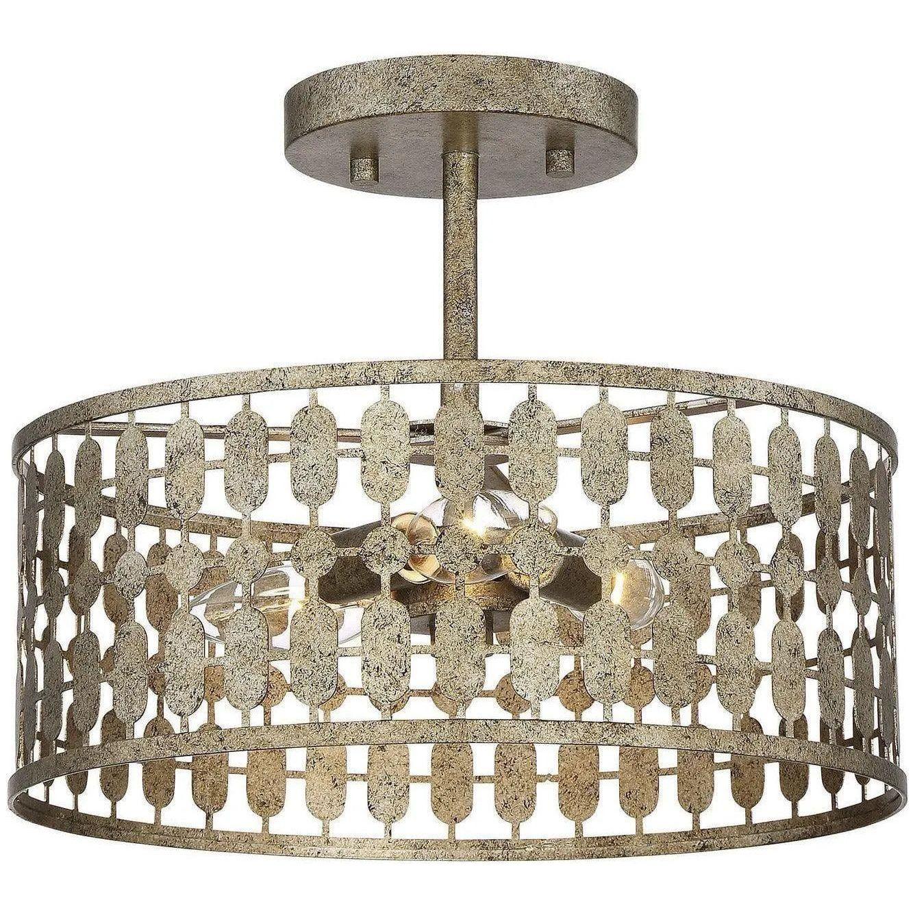Meridian Lite Trends - Meridian Three Light Semi Flush Mount - M60038OG - Canada Light Shop