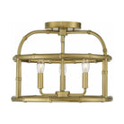Meridian Lite Trends - Meridian Three Light Semi-Flush Mount - M60066BB - Canada Light Shop