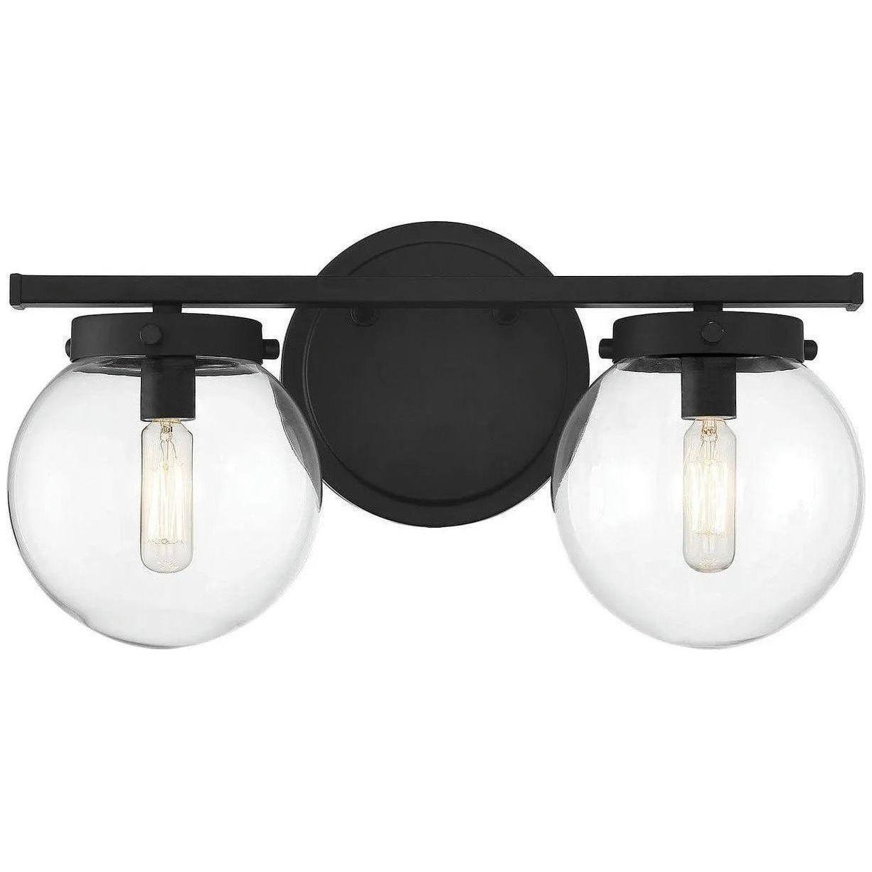 Meridian Lite Trends - Meridian Two Light Bath Bar - M80046MBK - Canada Light Shop
