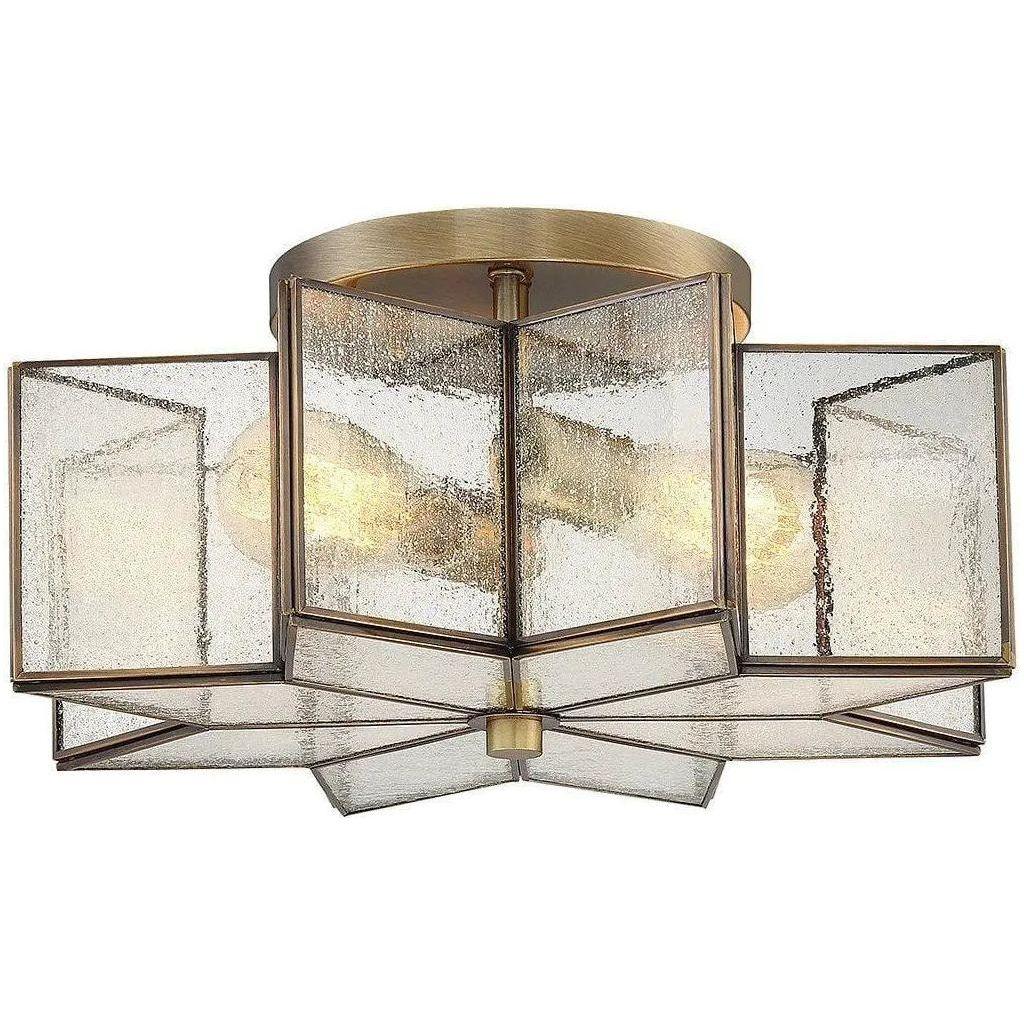 Meridian Lite Trends - Meridian Two Light Semi Flush Mount - M60004NB - Canada Light Shop