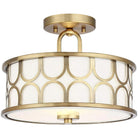Meridian Lite Trends - Meridian Two Light Semi Flush Mount - M60015NB - Canada Light Shop