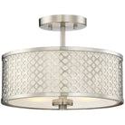 Meridian Lite Trends - Meridian Two Light Semi Flush Mount - M60016BN - Canada Light Shop