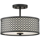 Meridian Lite Trends - Meridian Two Light Semi Flush Mount - M60016MBK - Canada Light Shop