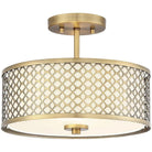 Meridian Lite Trends - Meridian Two Light Semi Flush Mount - M60016NB - Canada Light Shop